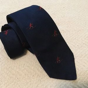 L.L.Bean Tie with Nordic skiing figure